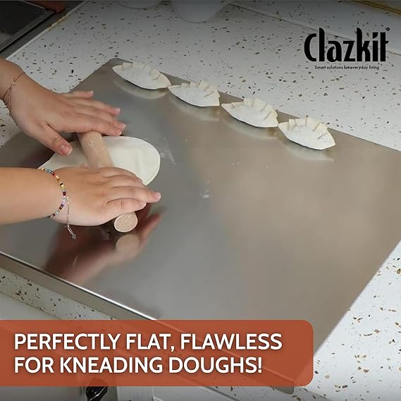 Clazkit Counter Top Stainless Steel Chopping Cutting Board