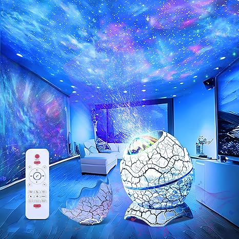 Dinosaur Egg Galaxy Star Projector Starry Light with Wireless Music Player
