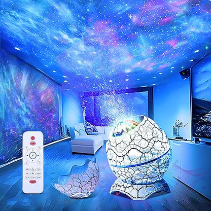 Dinosaur Egg Galaxy Star Projector Starry Light with Wireless Music Player